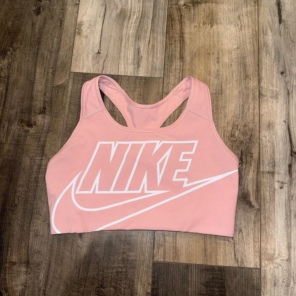 Nike "Swoosh Futura" medium-support‎ sports bra size Large